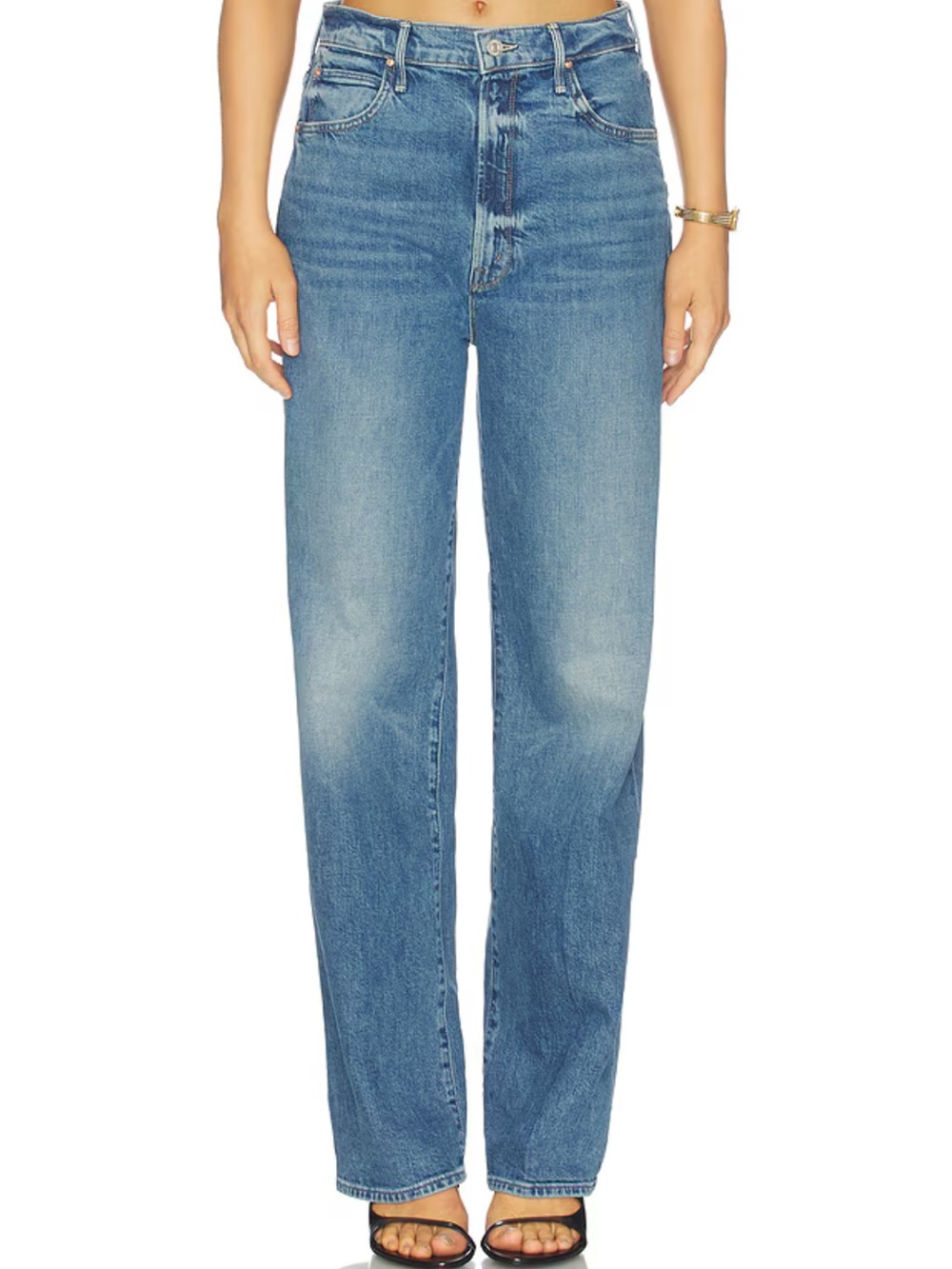 Mother high-Rise Straight Leg Women Jeans
